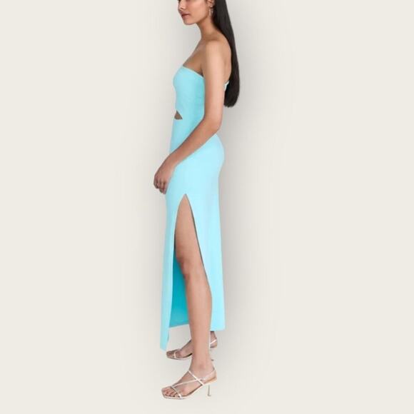 NWT | Susana Monaco | One Shoulder Cut Out Maxi Dress | Fresh Water | Medium - Picture 7 of 12